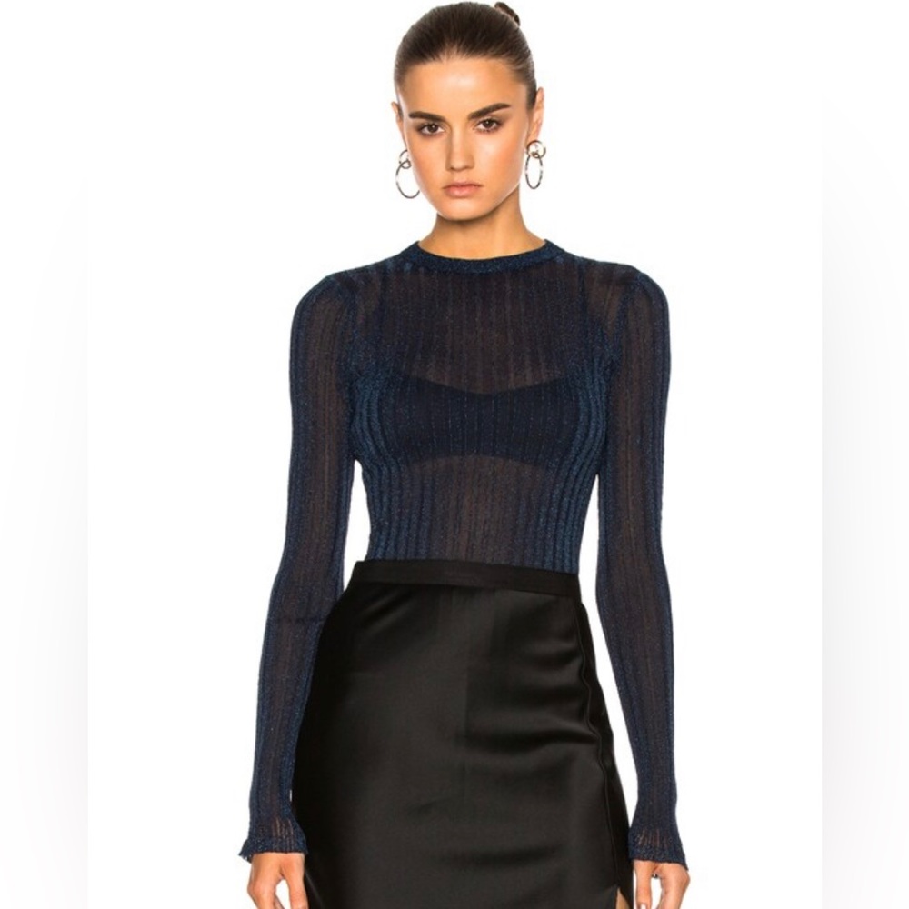 Helmut lang metallic sweater